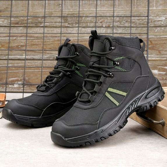 Steel Toe Boots for Men Women Comfortable Lightweight Work Boots for Men Slip Resistant High Top Steel Toe Safety Shoes Puncture Proof Indestructible Construction Shoes