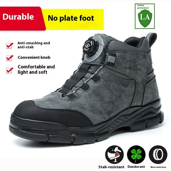 Steel Toe Boots for Men Women Comfortable Work Shoes Indestructible Construction Safety Work Boots Puncture Proof Footwear