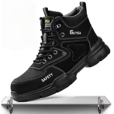 Mens Waterproof Steel Toe Work Boots - Indestructible Safety Shoes, Slip Resistant & Lightweight