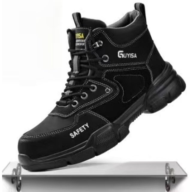 Mens Waterproof Steel Toe Work Boots - Indestructible Safety Shoes, Slip Resistant & Lightweight