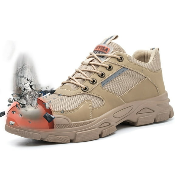 Steel Toe Cap Boots Men Women Work Boots Lightweight Steel Toe Sneakers Composite Toe Shoes Non Slip Work Shoes 6-10