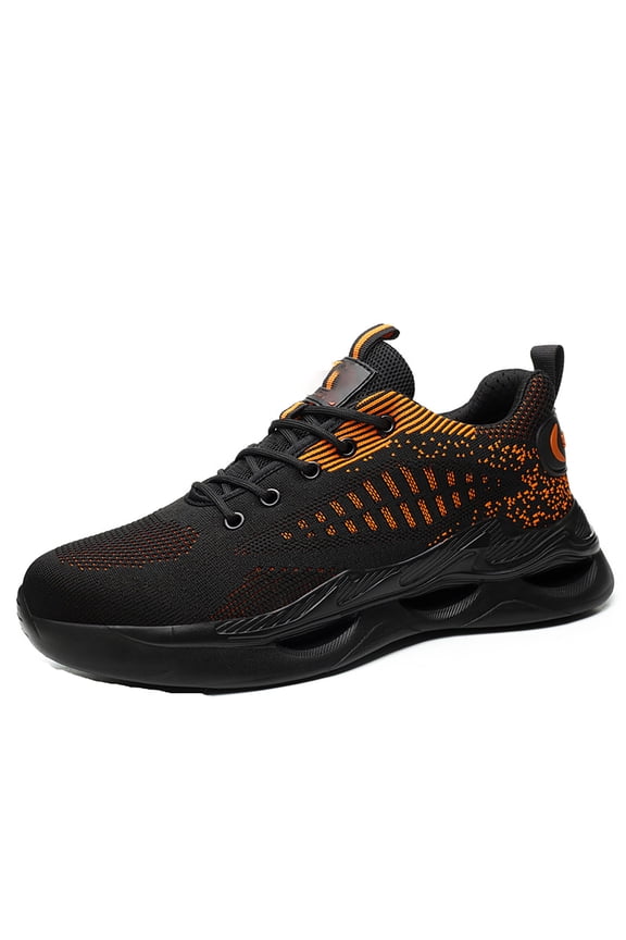 Steel Toe Cap Trainers Mens Safety Trainers Fashionable Breathable Work Shoes Lightweight Sneakers
