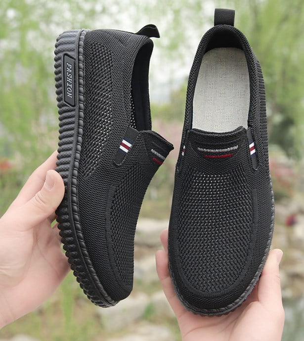 Steel Toe Loafers Womens And Mens Lightweight Comfortable Slip On Walking Casual Flats Sneakers Work Safety Shoes