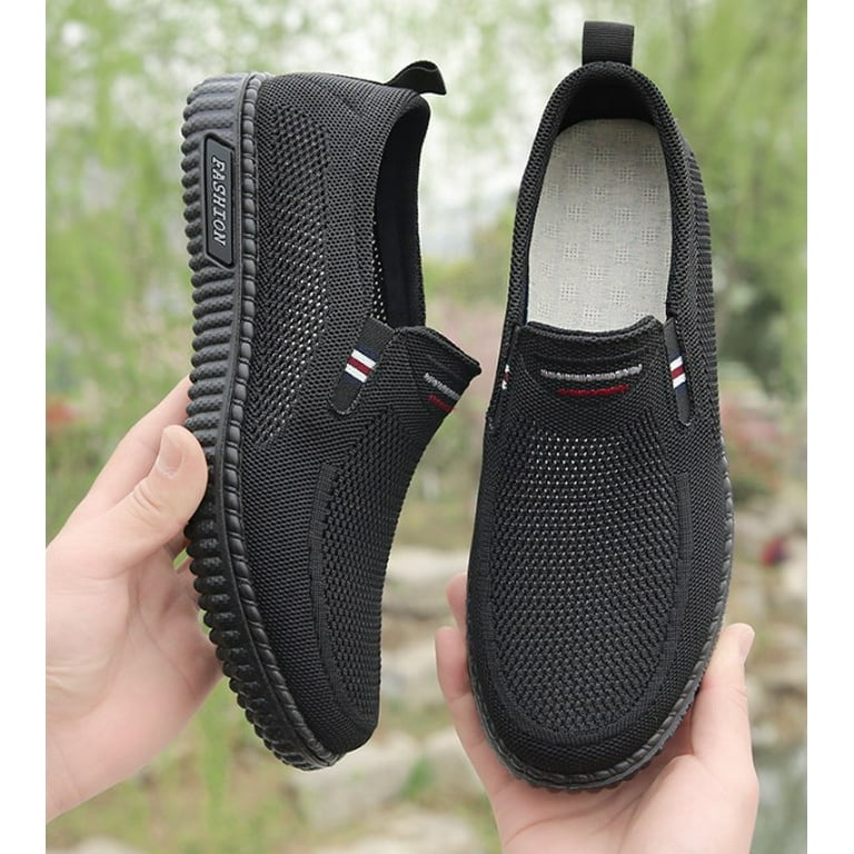 Black slip on shops safety shoes