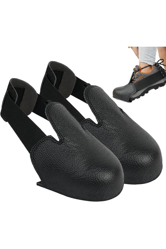 Steel Toe Shoe Covers, Anti-Smash Protective Boot Inserts with Metatarsal Guard & Cushion for Work Boots(Black)DSF