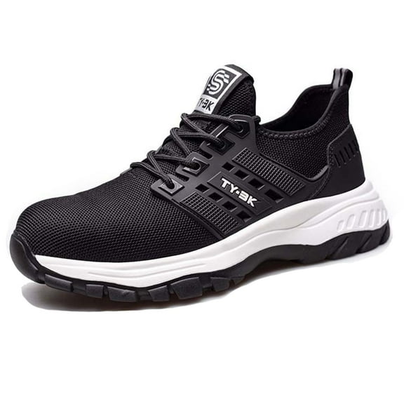 Steel Toe Shoes For Men Wide Non Slip Work Shoes Women Comfortable Safety Shoes Lightweight Puncture Proof Steel Toe Sneakers Zapatos Antideslizantes Para Hombres
