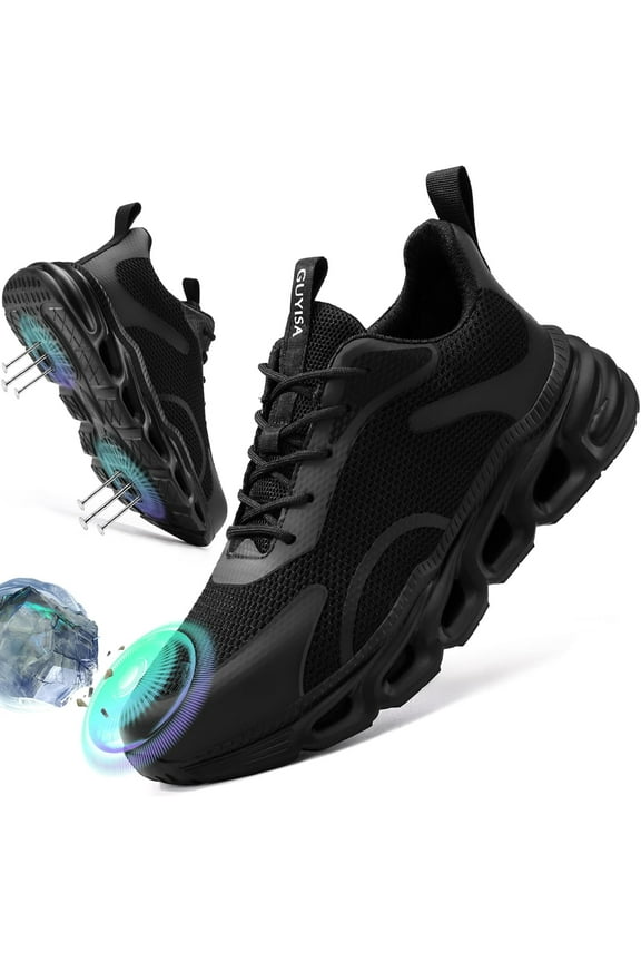 Steel Toe Shoes for Men Women Non Slip Work Shoes Lightweight Work Boots for Men Comfortable Safety Shoes Indestructible Steel Toe Shoes Industrial Construction Steel Toe Boots for Men