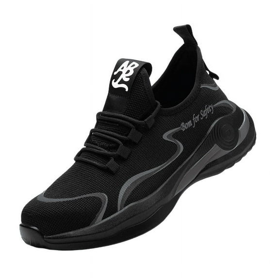Steel Toe Shoes for Men Indestructible Work Shoes Lightweight Comfortable Safety Sneakers Slip-Resistant Composite Toe Shoes for Construction