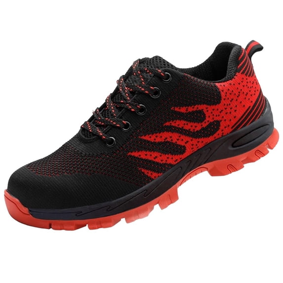 Steel Toe Shoes for Men Lightweight Comfy Breathable Knit Work Sneakers ...