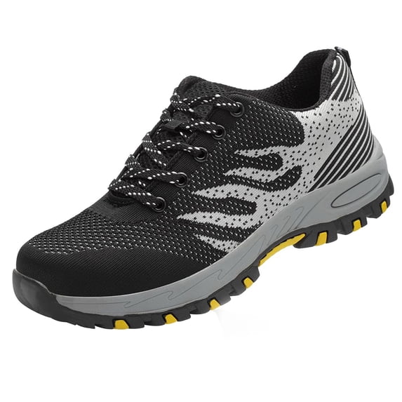 Steel Toe Shoes for Men Lightweight Comfy Breathable Knit Work Sneakers ...