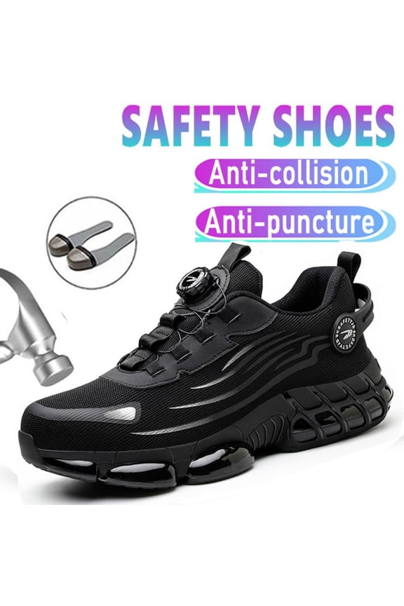 Steel Toe Shoes for Men Lightweight Safety Shoes Comfortable Steel Toe Sneakers Warehouse Industry Work Shoes