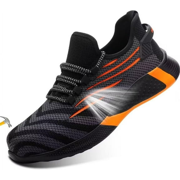 Steel Toe Shoes for Women Lightweight Breathable Safety Shoes for Men Construction Non Slip Composite Toe Shoes