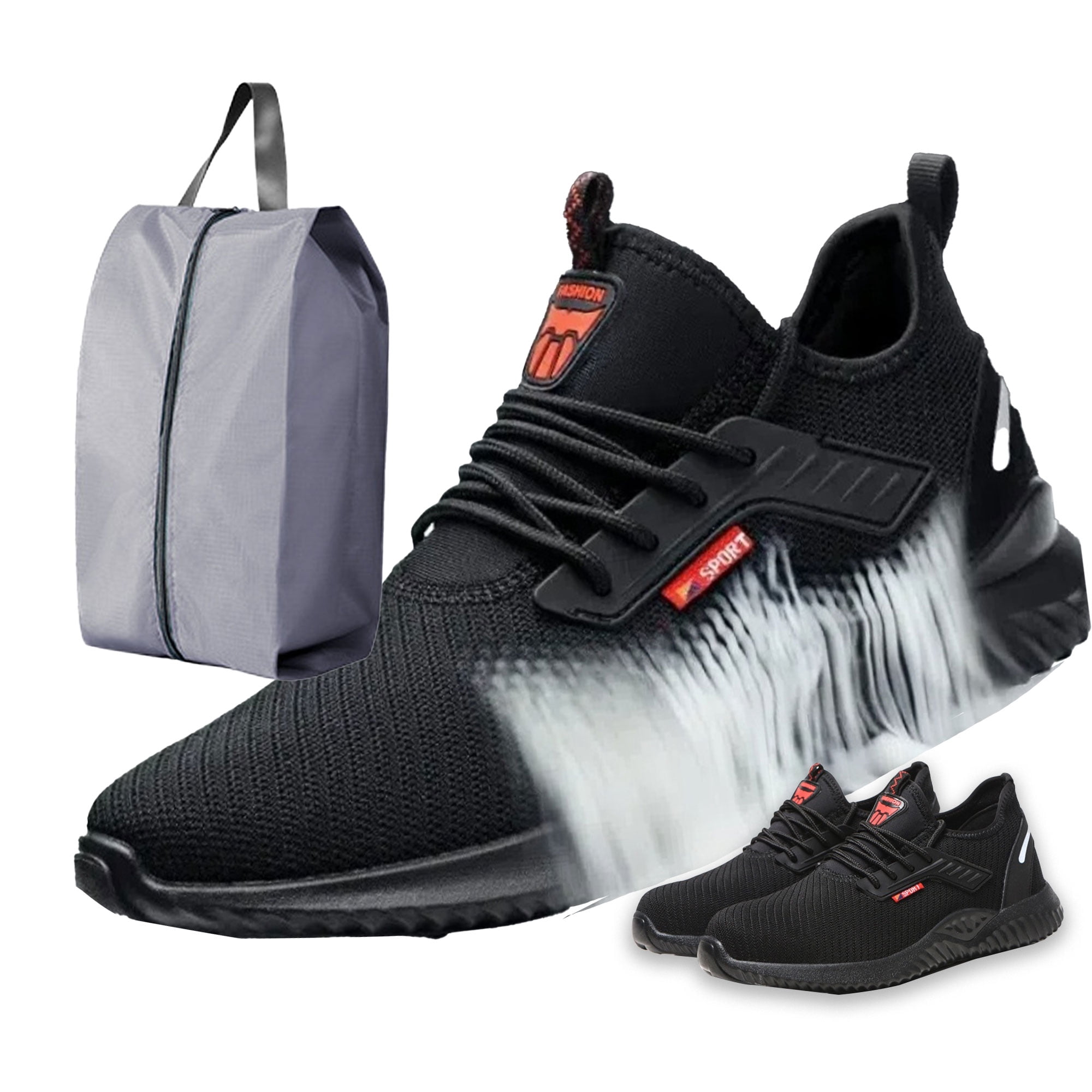 Steel Toe Sneakers for Men - Breathable Mesh Safety Shoes  display picture 2