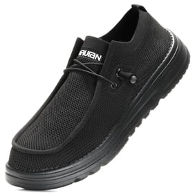 Steel Toe Sneakers for Men Women Lightweight Safety Shoes Slip On Work Shoes