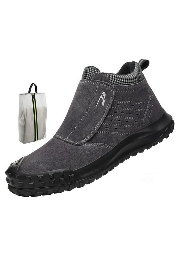 Steel Toe Welding Shoes for Men Lightweight Anti-Scald Safety Shoes for Work Slip-on Breathable Casual Puncture Proof Work Boots, 5.5-10