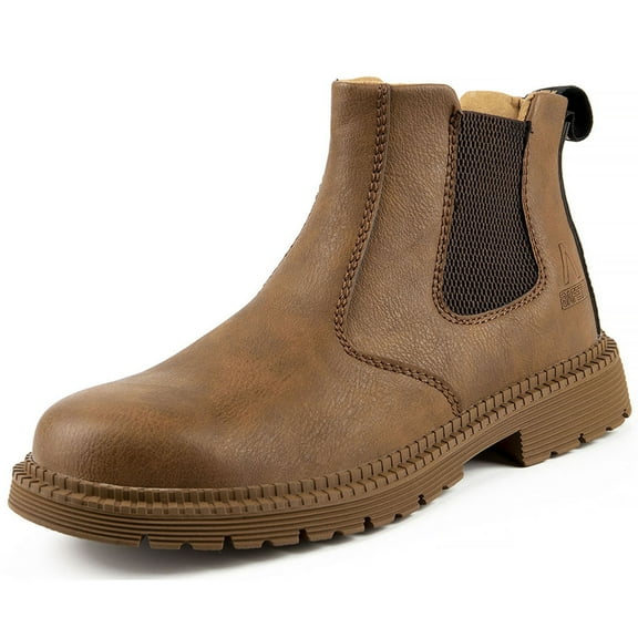 Steel Toe Work Boots for Men Women Leather Safety Shoes Waterproof Construction Shoes Hiking Boots Industrial Work Shoes