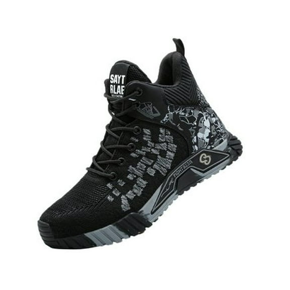 Steel Toe Work Boots for Men Women Safety Shoes Lightweight Industrial Sneakers Non-Slip Construction Work Shoes