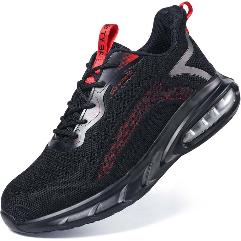 Men's Steel Toe Work Sneakers - Lightweight, Slip & Puncture Resistant, Breathable Safety Shoes