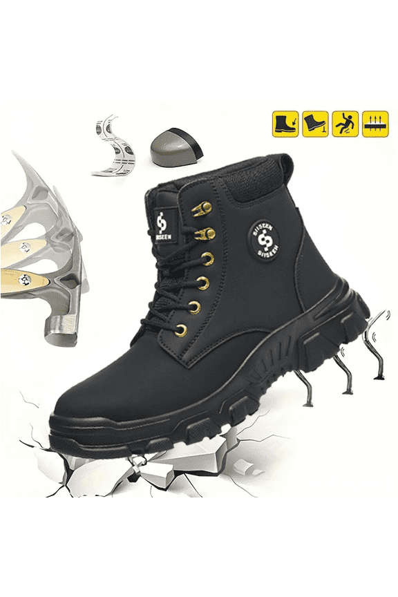 Steel Toe protective boots for Man - lightweight Anti-smashing Anti-stab work shoes