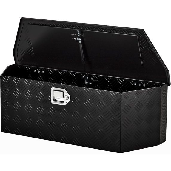 Steel Tongue Box Tool Chest,Tool Box Trailer Storage Organizer with Lock and Keys,Utility Truck Tool Box Storage Organizer,Tool Chest for Pickup Truck Bed, RV, 36"x12"x12"