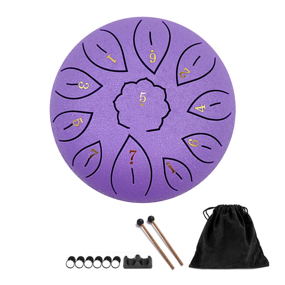 Steel Tongue Drum 11 Notes 6 Inch CKey Steel Drum for Beginners, Steel