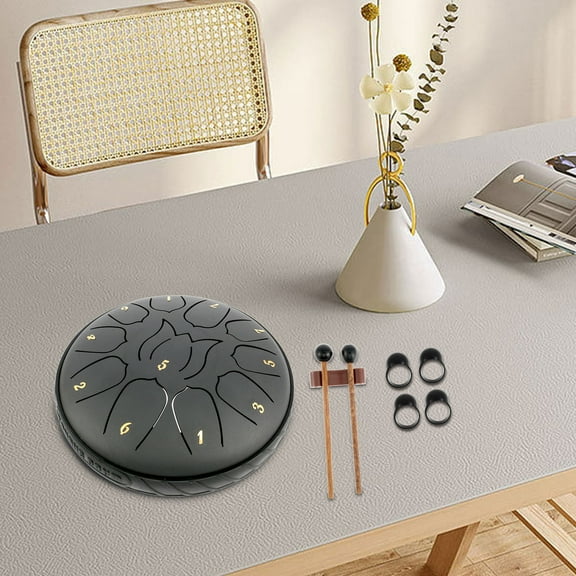 Steel Tongue Drum 11 Notes Tongue Drum 6 inch Small Hand Pan Drum Rustproof Percussion Instrument Sound Healing Tank Drum for Meditation Yoga Musical Education