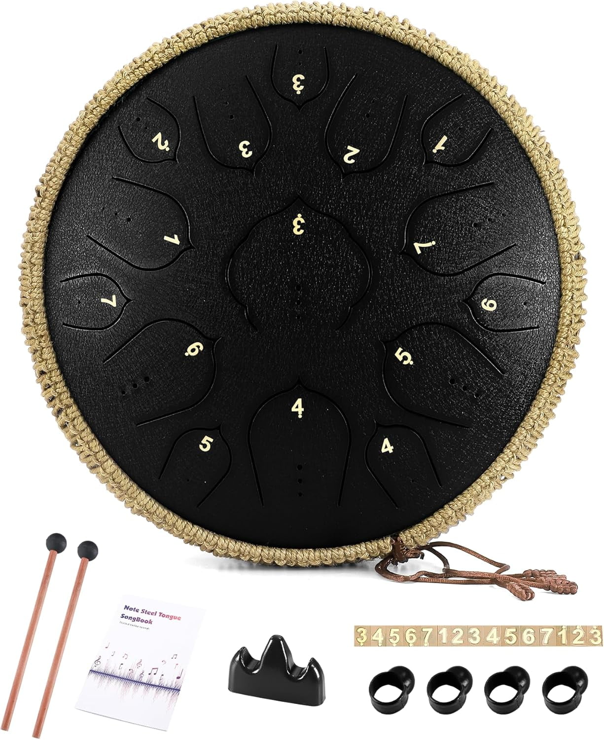 Steel Tongue Drum15Notes Steel Drum 14Inch Handpan Drum Instrument