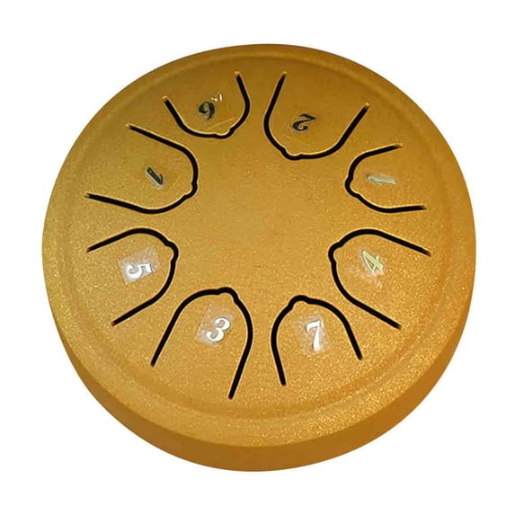 Steel Tongue Drum 4.5 Inch 8 Notes Adult Hand Instrument with Clear Ethereal Sounds
