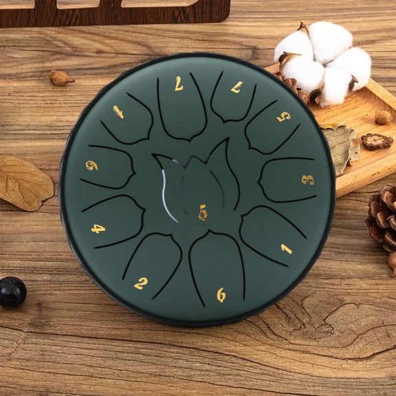 Steel Tongue Drum, 6.5 Inch 11 Note Steel Hand Drum, Raindrop Drum,Rain Drum for Outside Garden