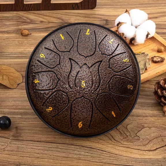 Steel Tongue Drum, 6.5 Inch 11 Note Steel Hand Drum, Raindrop Drum,Rain Drum for Outside Garden
