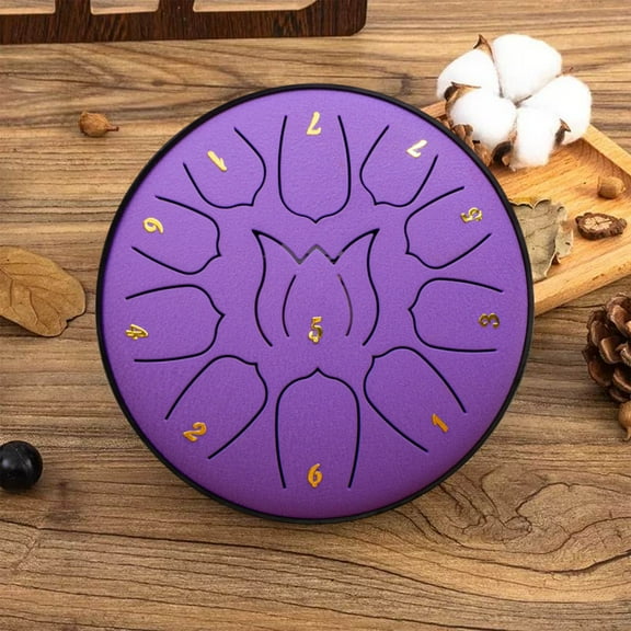 Steel Tongue Drum, 6.5 Inch 11 Note Steel Hand Drum, Raindrop Drum,Rain Drum for Outside Garden