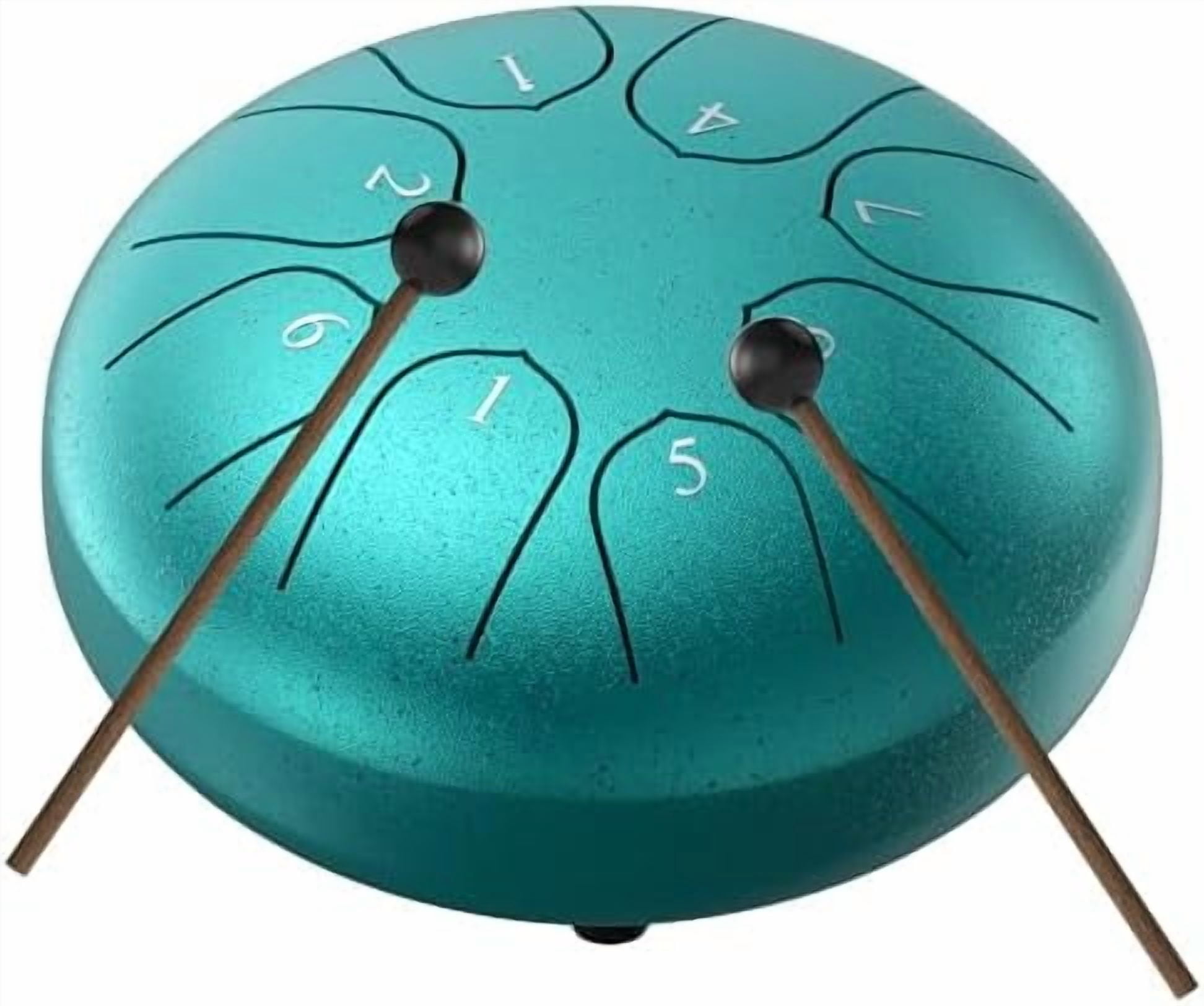 Steel Tongue Drum 6 Inch 8 Notes Rain Drum for Outside Garden, Musical Percussion Instrument with Mallets, Music Book & Soft Carry Pouch, Panda Drum Gift for Kids & Adults