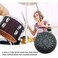 thumbnail image 1 of Steel Tongue Drum 6 Inches 11 Notes C Major, Hand Pan Drum With Carry Bag, Smooth Surface Easy to Play, Ideal for Music Lovers Beginners Meditation Relaxation Performance, Black, 1pc, 1 of 9