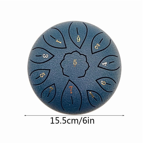 Steel Tongue Drum 6 Notes G Tone Hand Pan Drum with Carry Bag, 15.5cm Percussion Instrument for Relaxation, Yoga & Musical Performance