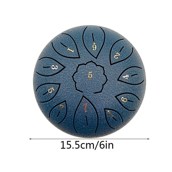 Steel Tongue Drum 6 Notes G Tone Hand Pan Drum with Carry Bag, 15.5cm Percussion Instrument for Relaxation, Yoga & Musical Performance