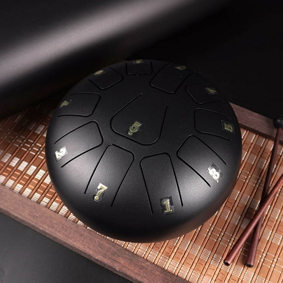 Steel Tongue Drum,8 Inch Buddha Stones Steel Tongue Drum,11 Tone D Major Tongue Drum Beginners,Essential Drum, Steel Handpan Drum Instrument with Drum Beaters, Carry Bag for Meditation, Yoga
