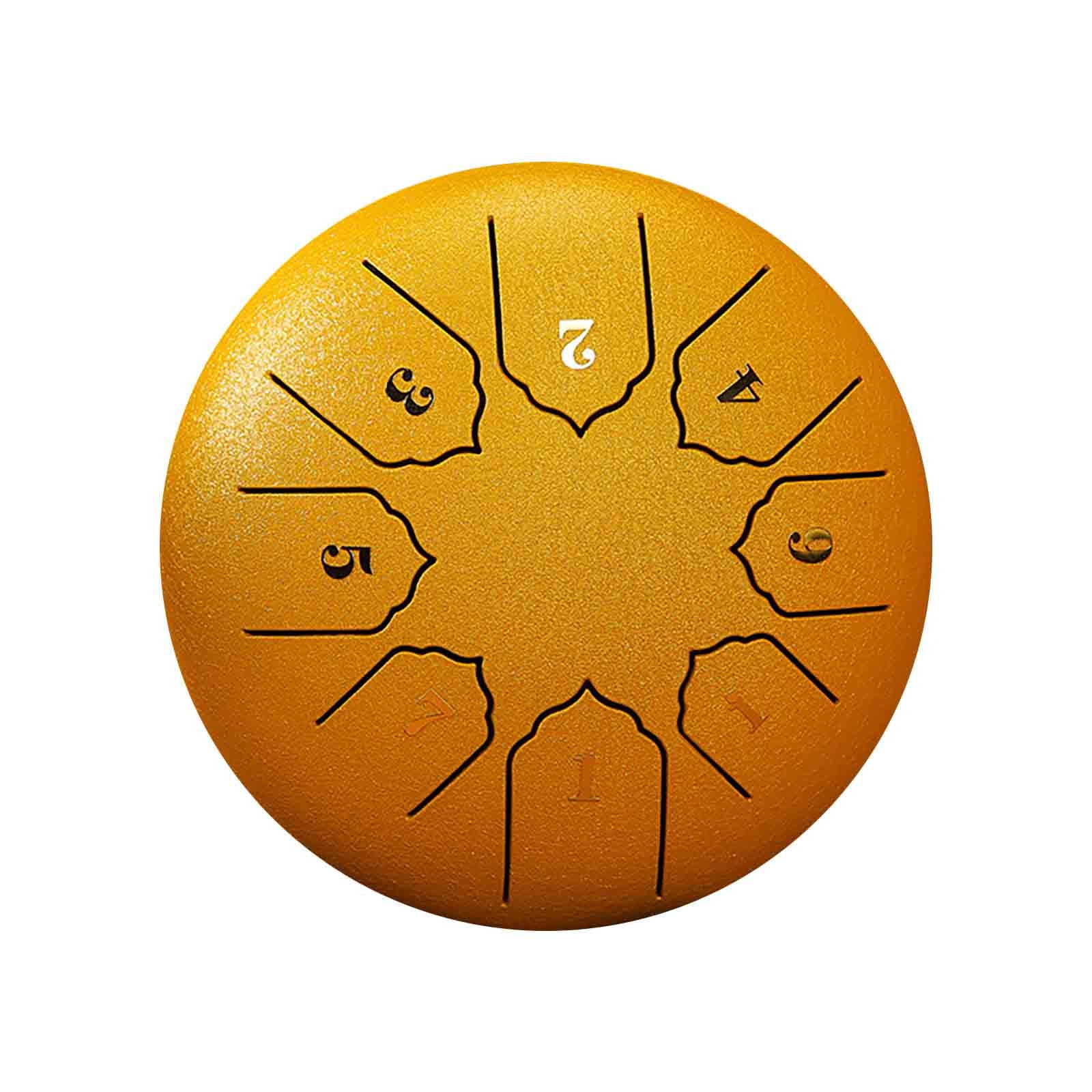 Steel Tongue Drum 8 Inch Mini, Mental Health Gifts Handpan, 6-Note Buddha Stones Drum for Kids Adults Yoga Zen Education Entertainment