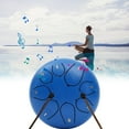 thumbnail image 1 of Steel Tongue Drum Rain Drum for Outside Garden, 6 Inch 6 Note Rain Chime, Handpan Drum with Drumsticks Gifts, Instrument Soothing Sound Steel Tongue Drum, 1 of 5