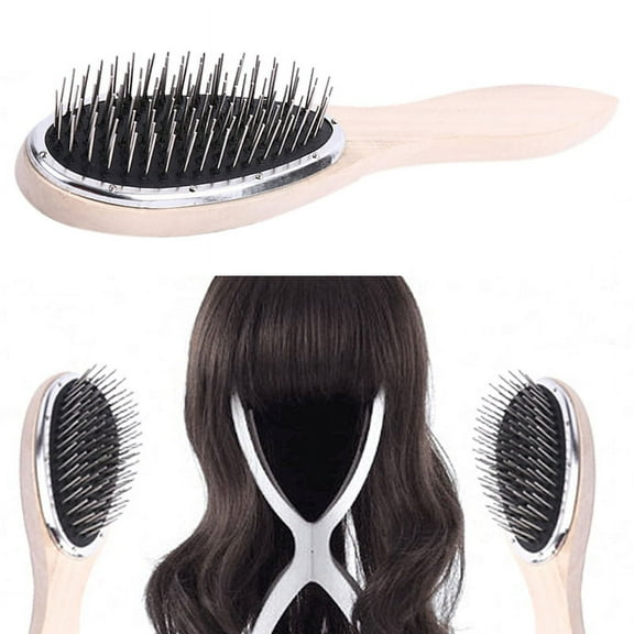 Steel Tooth Plastic Wood Comb Wig Hair Brush Anti-Static For Mannequin H WA