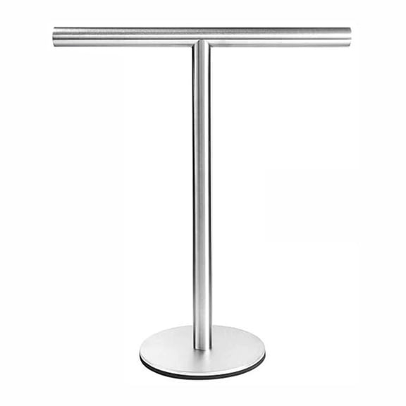 Steel Towel Rack Standing T-Shape Towel Bar Rack Bath Towel Countertop Stand Bar Vanity For Bathroom rack towel hand For rack freestanding black freestanding black stand towel countertop