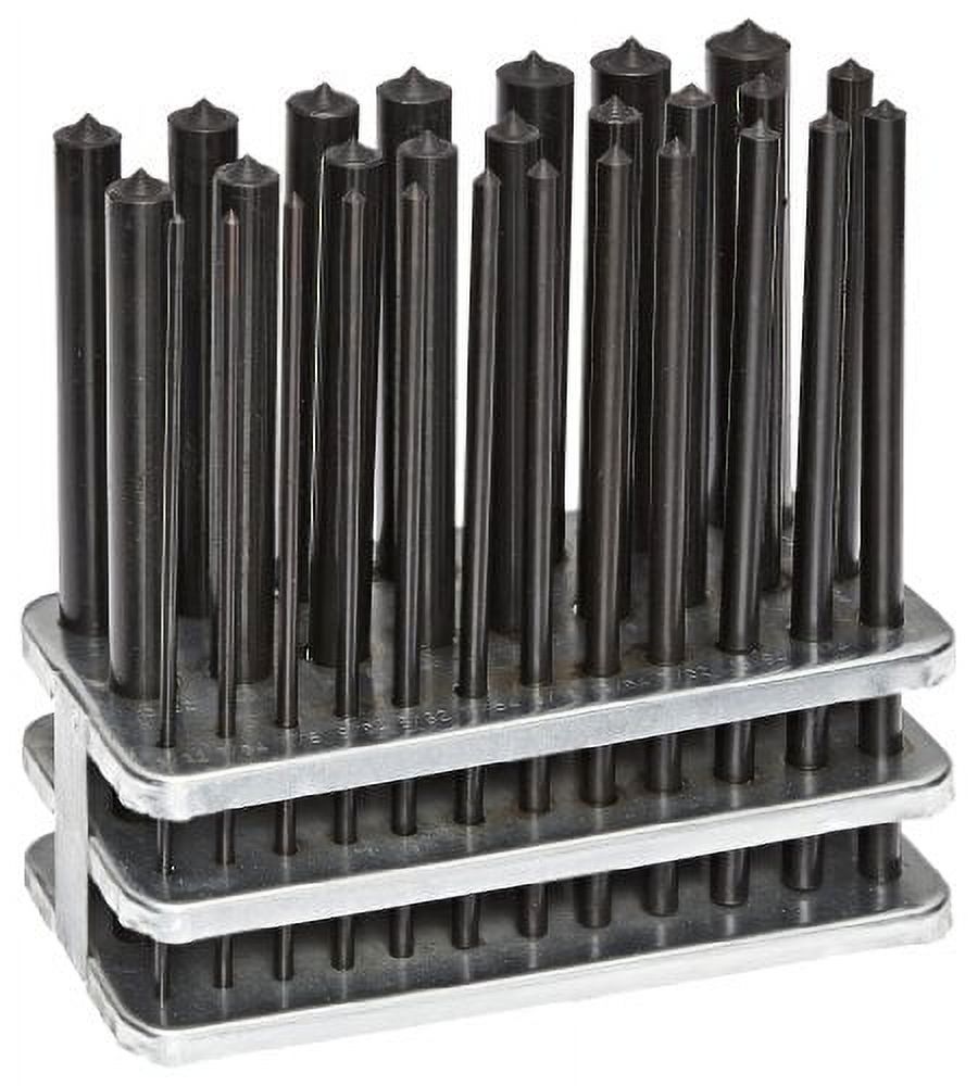 Steel Transfer Punch Set With Index Stand, 28 Piece