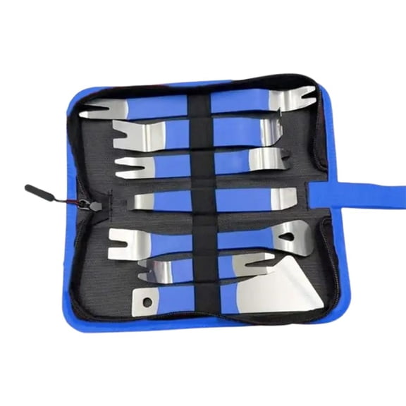 Steel Trim Removal Tool Kit for Car Interior Panels, Door, Dashboard, Stereo Disassembly - Scratch-Free Pry Tool Set