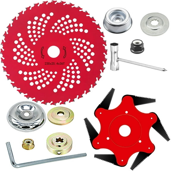 IRmm Steel Trimmer Head, With Sawtooth Weed Eater Blades Metal Mn65 Brush Cutter Blades & 36 Teeth Brush Cutter Blade, Weed Eater Blades for Brush Cutter, Trimmer, Weed Eater (Adapter Kits Included)