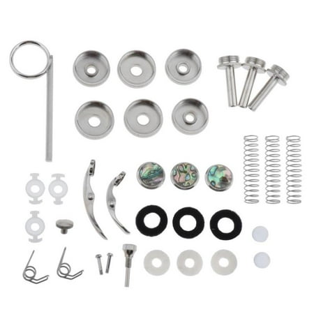Steel Trumpet Parts Tools Musical Instrument Replacement Combo Set