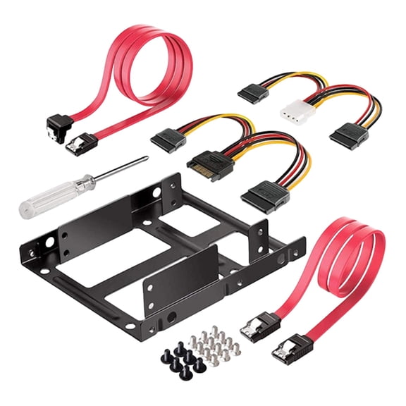 Steel Two Bay Bracket For 2.5inch HDDs To 3.5inch Conversion Featuring SATAIII And Efficient Heat Management