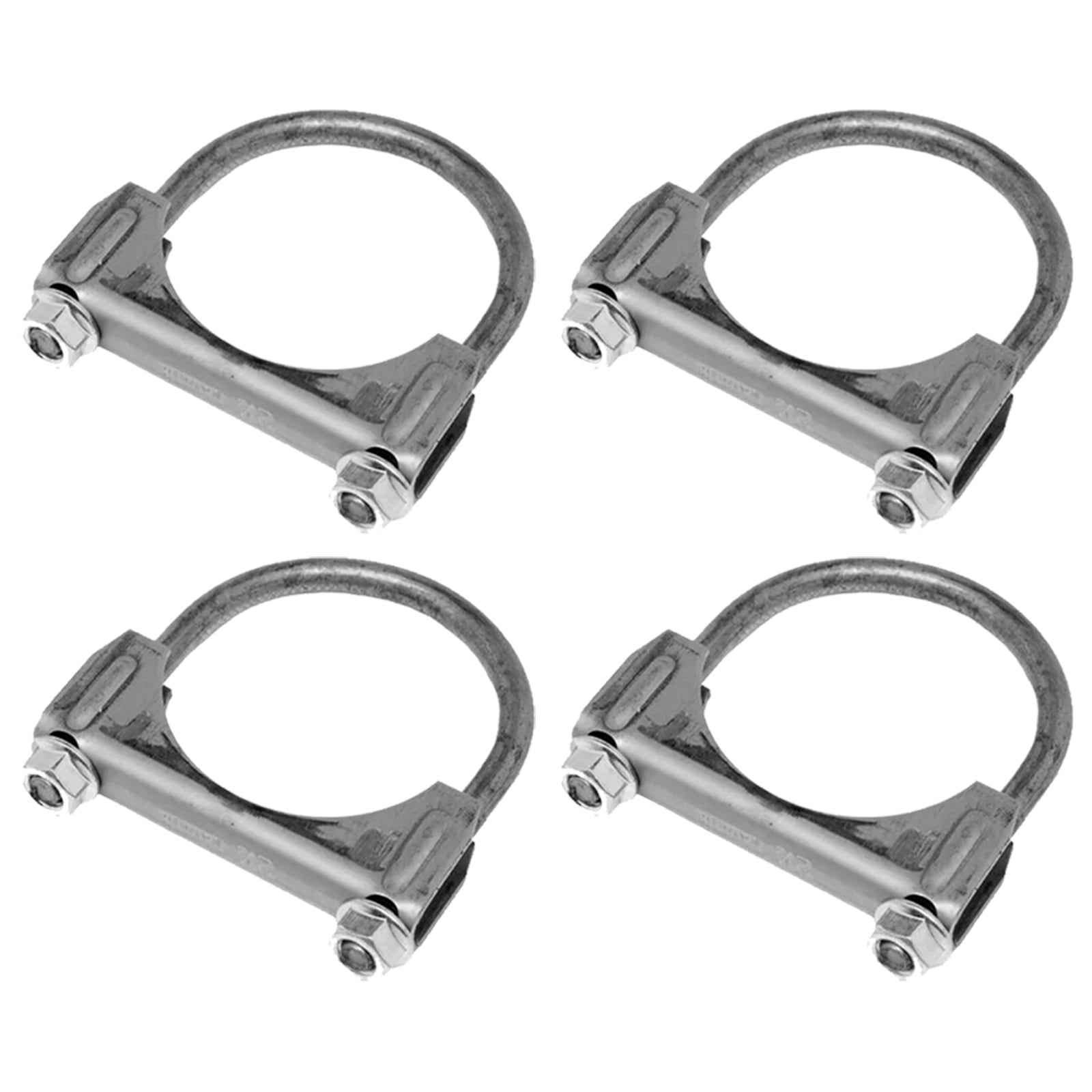 Steel U-bolt Exhaust Clamp, 2.5" Inch – Set of 4