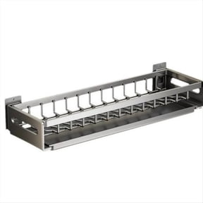 Steel Wall Mounted Dish Drying Rack with Drain Board Cutlery Rack Plate Storage Rack Multifunctional Kitchenware