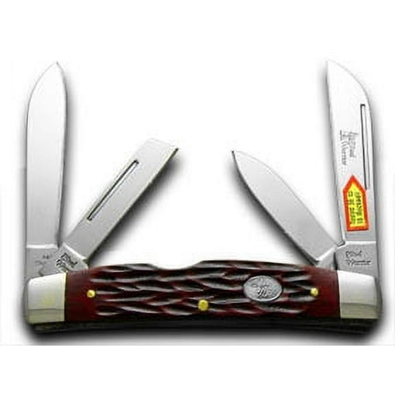 Steel Warrior Congress - Red Walnut Jigged Bone Handles Pocket Knife 118RWJ
