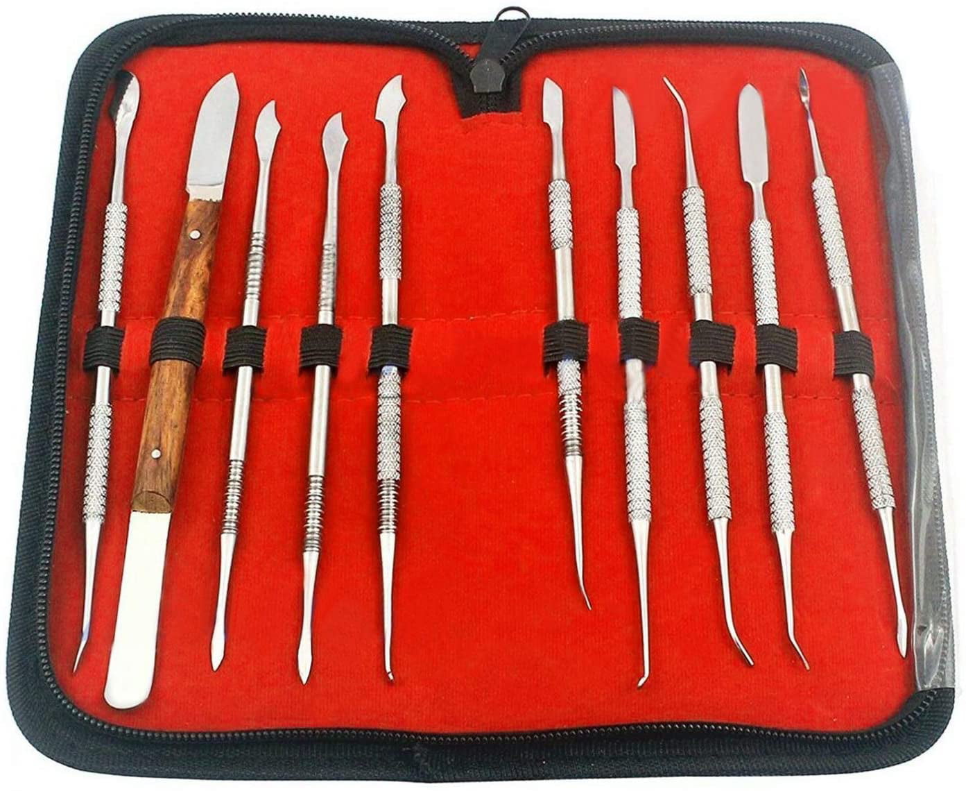 Steel Wax Carver Clay Pottery Sculpture Tools Carving Tool Set Dental Lab  Equipment 