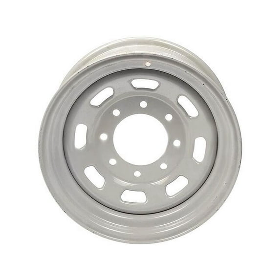 Steel Wheel - 16 Inch - 8 Cut - Silver - Compatible with 1999 - 2004 Ford F-350 Super Duty with Single Rear Wheels 2000 2001 2002 2003